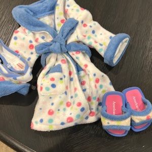 American girl bathrobe set- as is